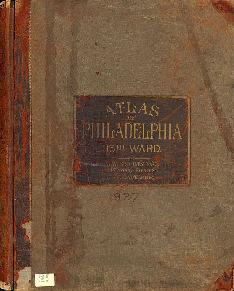 Atlas of the City of Philadelphia, 35th Ward, Cover