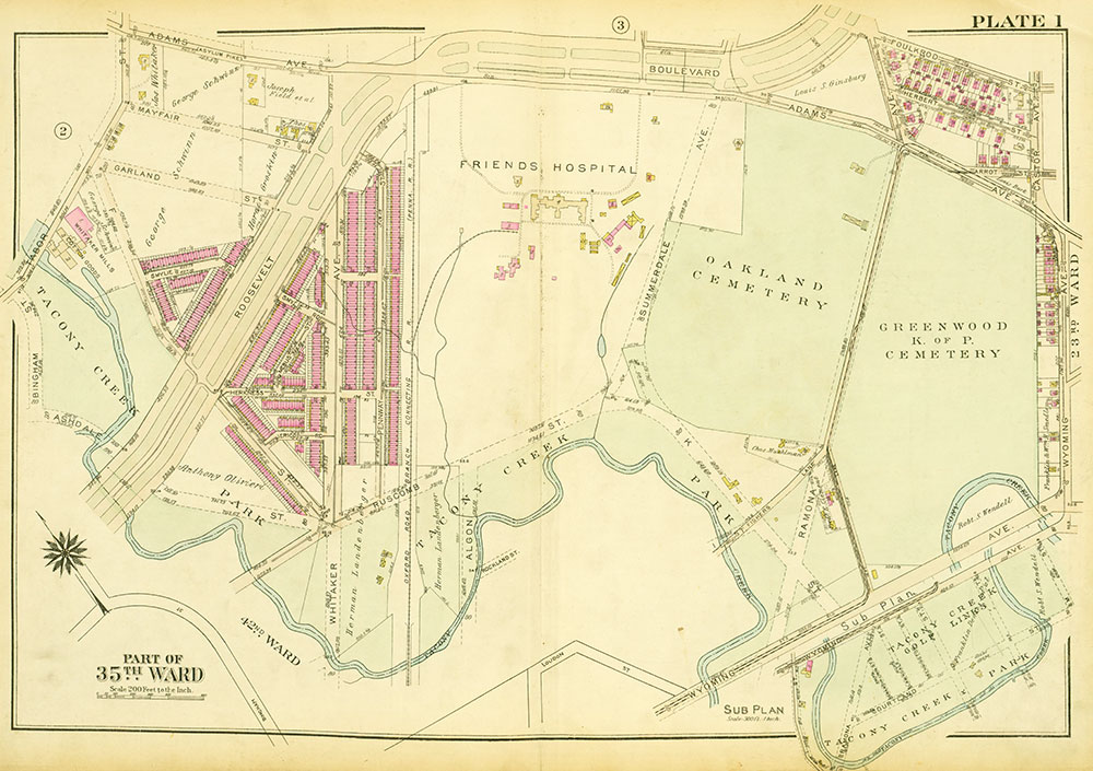 Atlas of the City of Philadelphia, 35th Ward, Plate 1