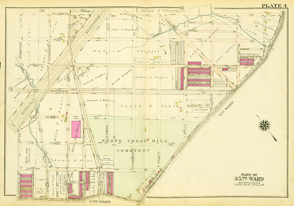 Atlas of the City of Philadelphia, 35th Ward, Plate 4