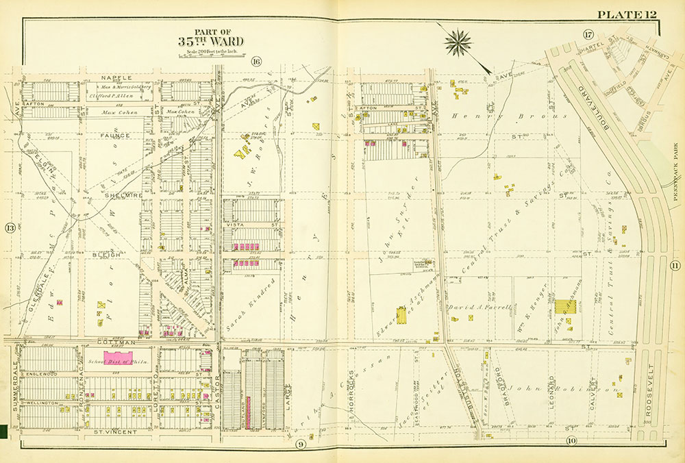 Atlas of the City of Philadelphia, 35th Ward, Plate 12