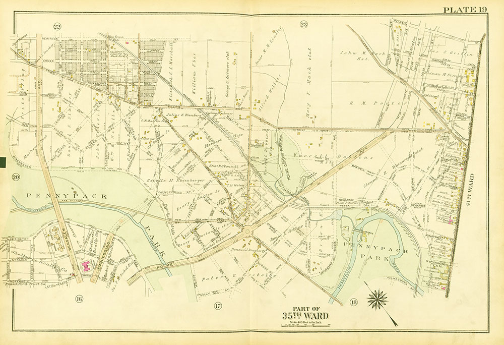 Atlas of the City of Philadelphia, 35th Ward, Plate 19