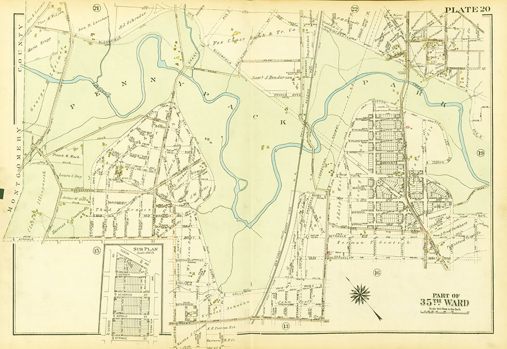Atlas of the City of Philadelphia, 35th Ward, Plate 20