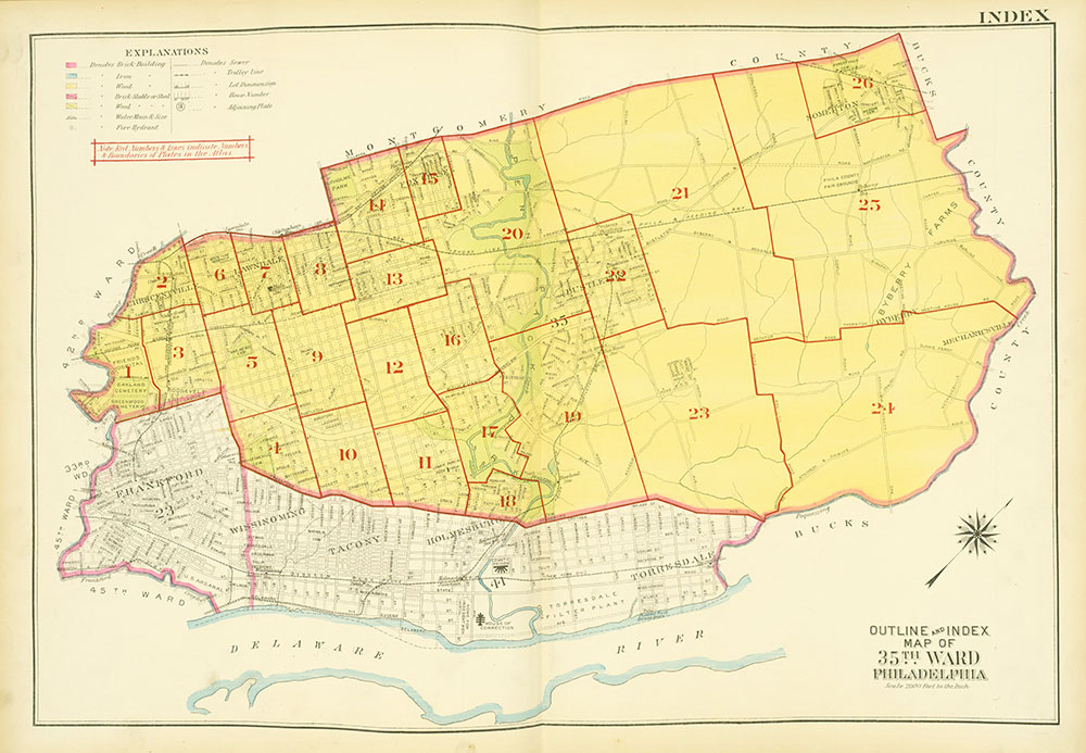 Atlas of the City of Philadelphia, 35th Ward, Map Index