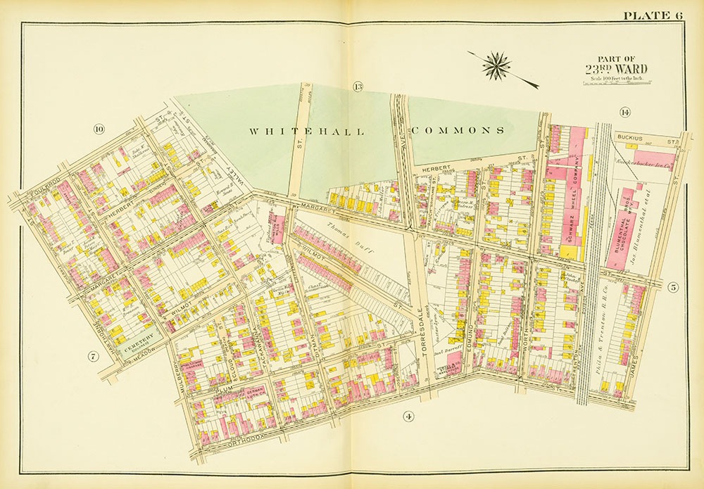 Atlas of the City of Philadelphia, 23rd & 41st Wards, Plate 6