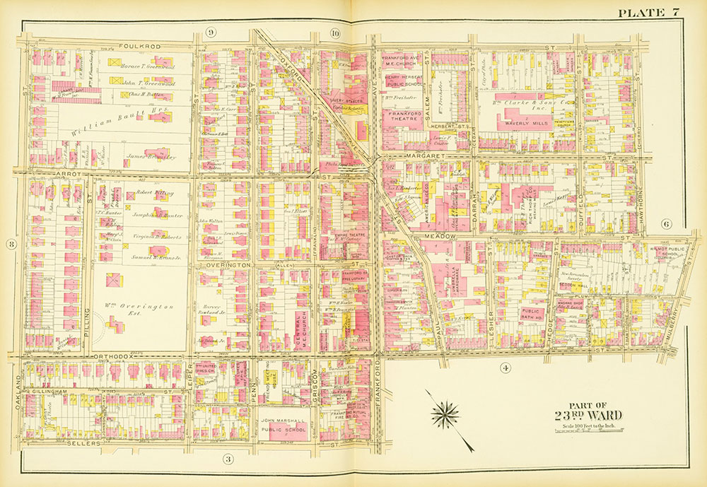 Atlas of the City of Philadelphia, 23rd & 41st Wards, Plate 7