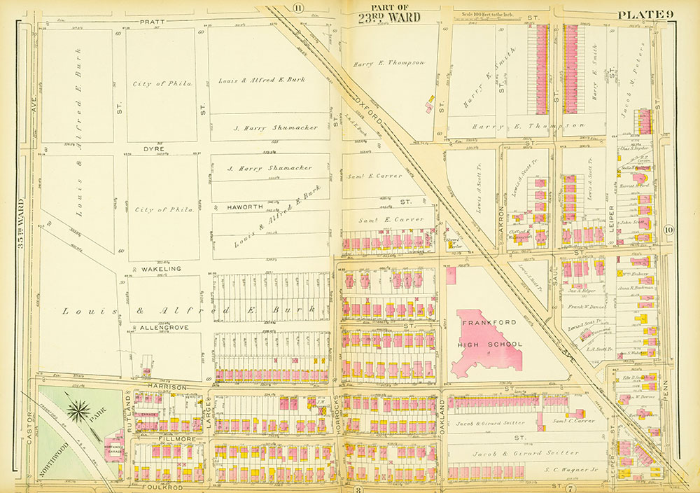 Atlas of the City of Philadelphia, 23rd & 41st Wards, Plate 9