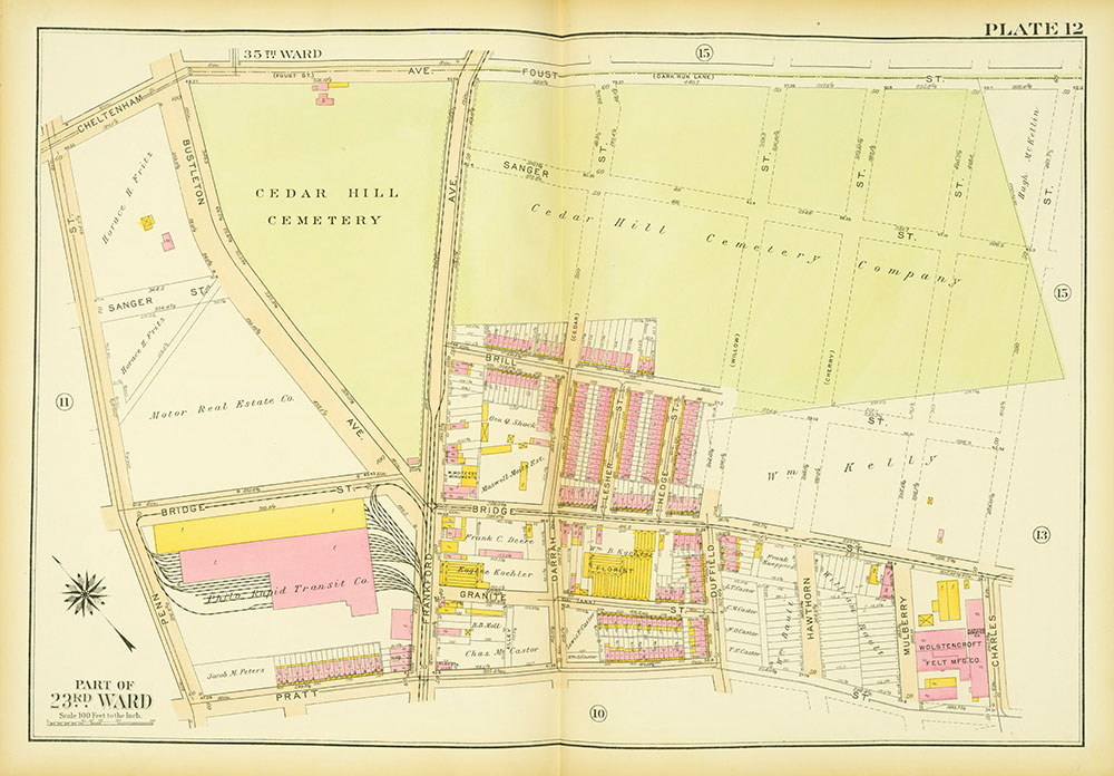 Atlas of the City of Philadelphia, 23rd & 41st Wards, Plate 12