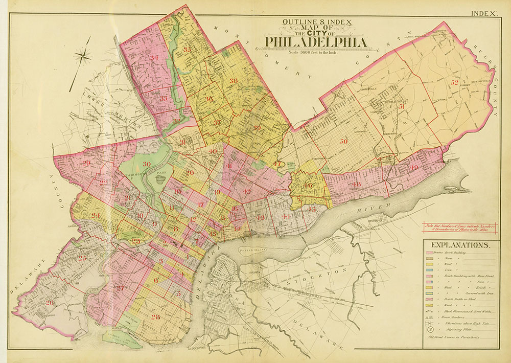 Atlas of the City of Philadelphia, Complete in One Volume, Map Index