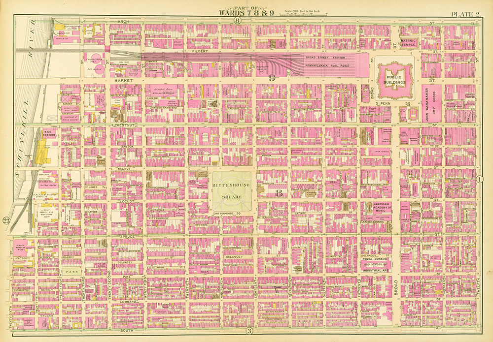 Atlas of the City of Philadelphia, Complete in One Volume, Plate 2