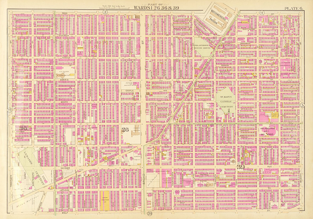 Atlas of the City of Philadelphia, Complete in One Volume, Plate 6
