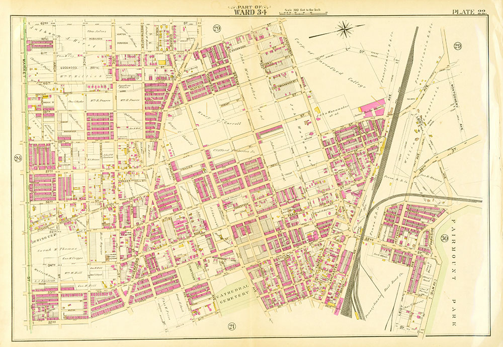 Atlas of the City of Philadelphia, Complete in One Volume, Plate 22