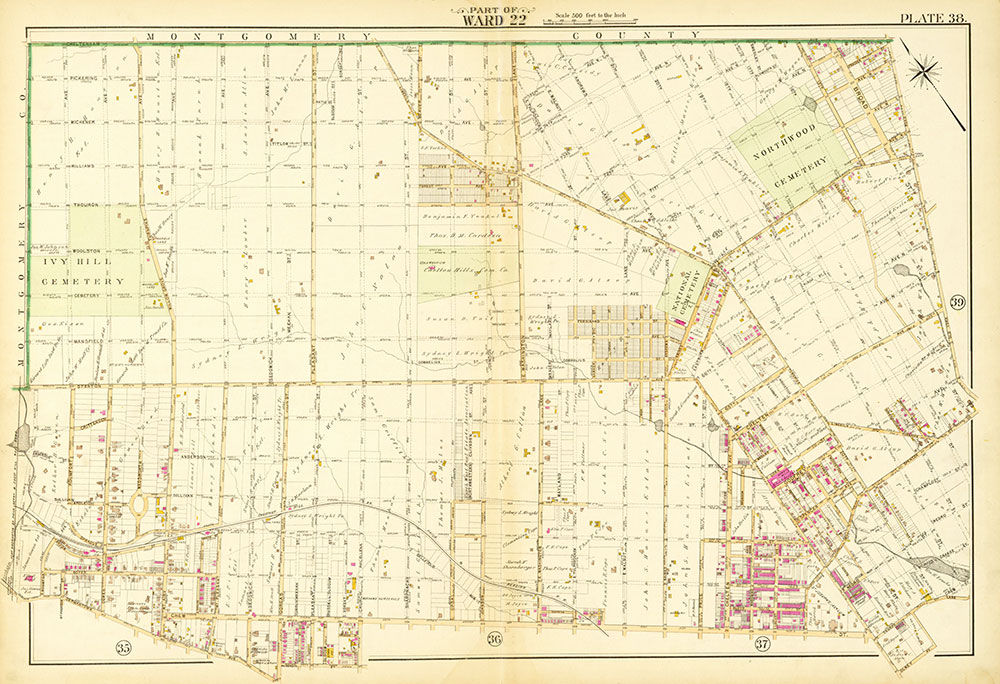 Atlas of the City of Philadelphia, Complete in One Volume, Plate 38