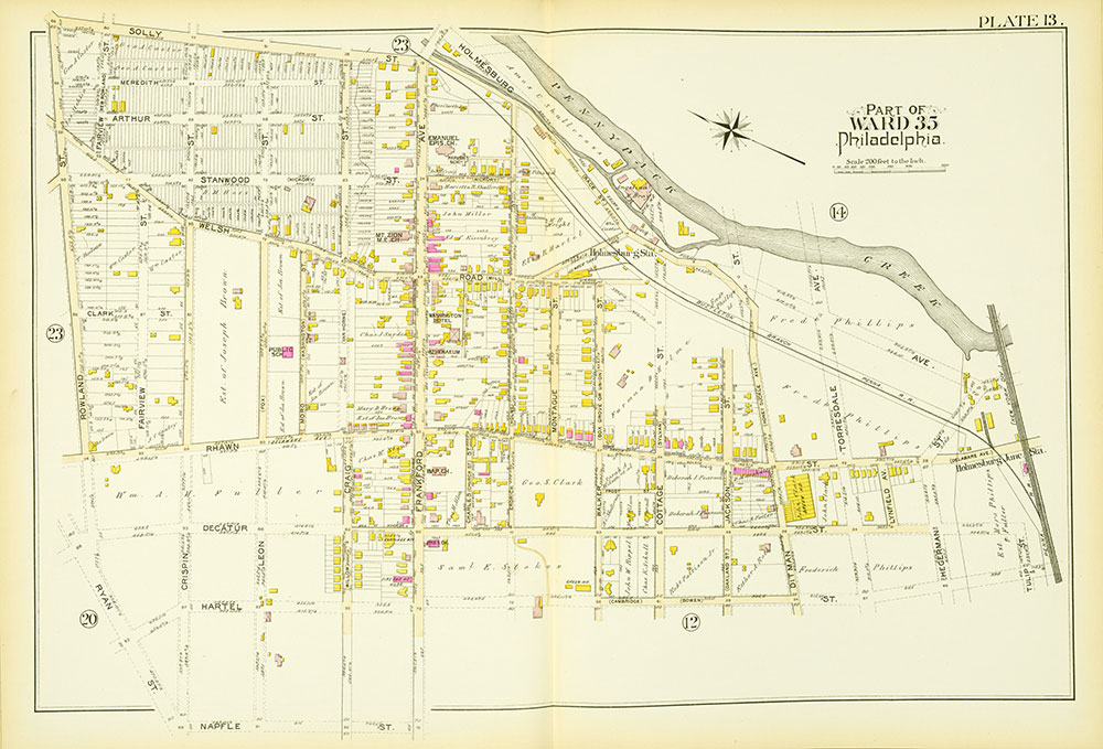Atlas of the City of Philadelphia, 23rd & 35th Wards, Plate 13