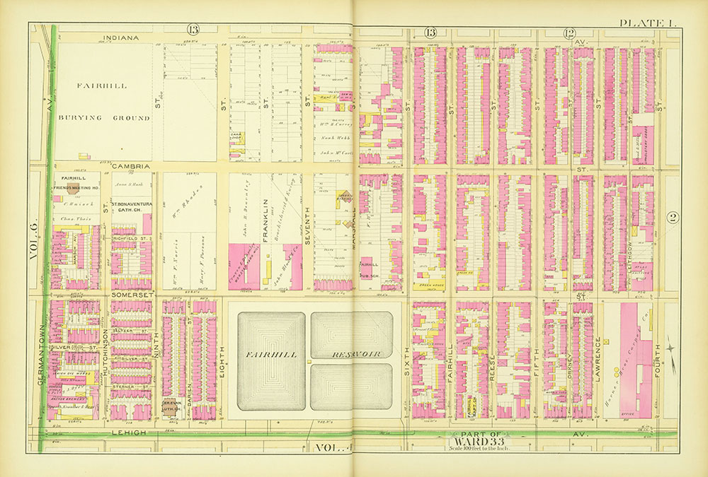 Atlas of the City of Philadelphia, Vol. 9, 25th & 33rd Wards, Plate 1