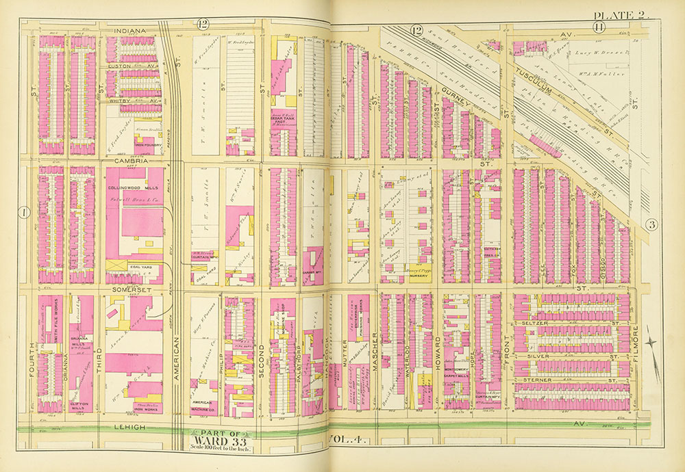 Atlas of the City of Philadelphia, Vol. 9, 25th & 33rd Wards, Plate 2