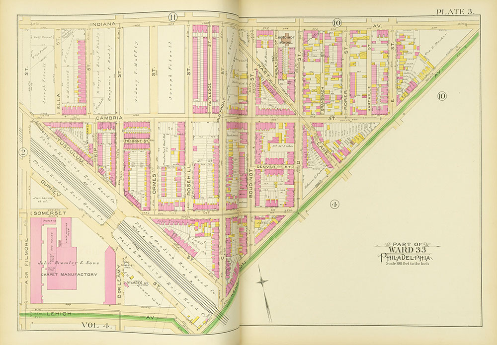 Atlas of the City of Philadelphia, Vol. 9, 25th & 33rd Wards, Plate 3