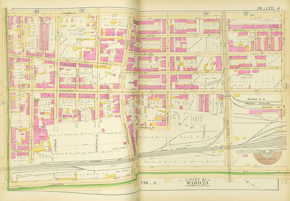 Atlas of the City of Philadelphia, Vol. 9, 25th & 33rd Wards, Plate 4