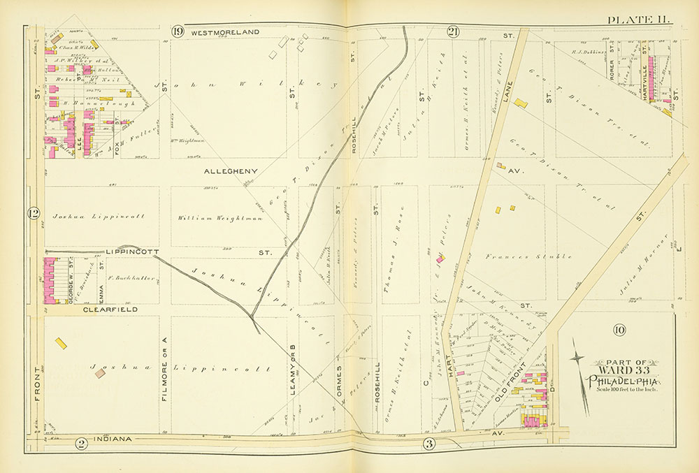 Atlas of the City of Philadelphia, Vol. 9, 25th & 33rd Wards, Plate 11