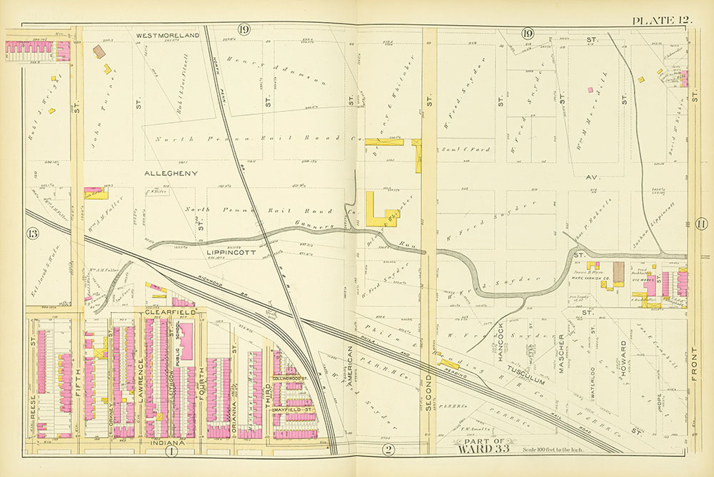 Atlas of the City of Philadelphia, Vol. 9, 25th & 33rd Wards, Plate 12