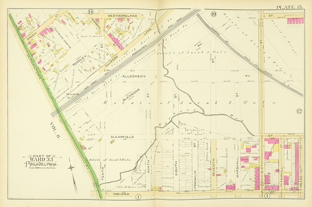 Atlas of the City of Philadelphia, Vol. 9, 25th & 33rd Wards, Plate 13