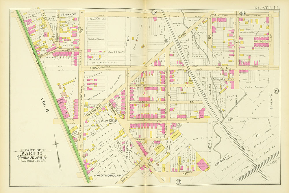 Atlas of the City of Philadelphia, Vol. 9, 25th & 33rd Wards, Plate 14