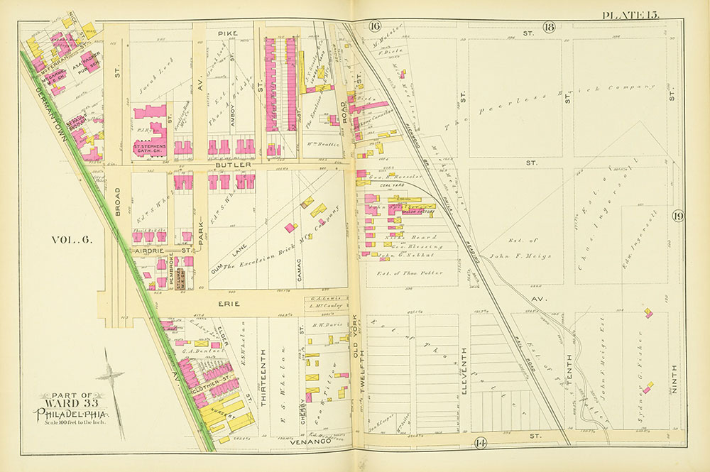 Atlas of the City of Philadelphia, Vol. 9, 25th & 33rd Wards, Plate 15