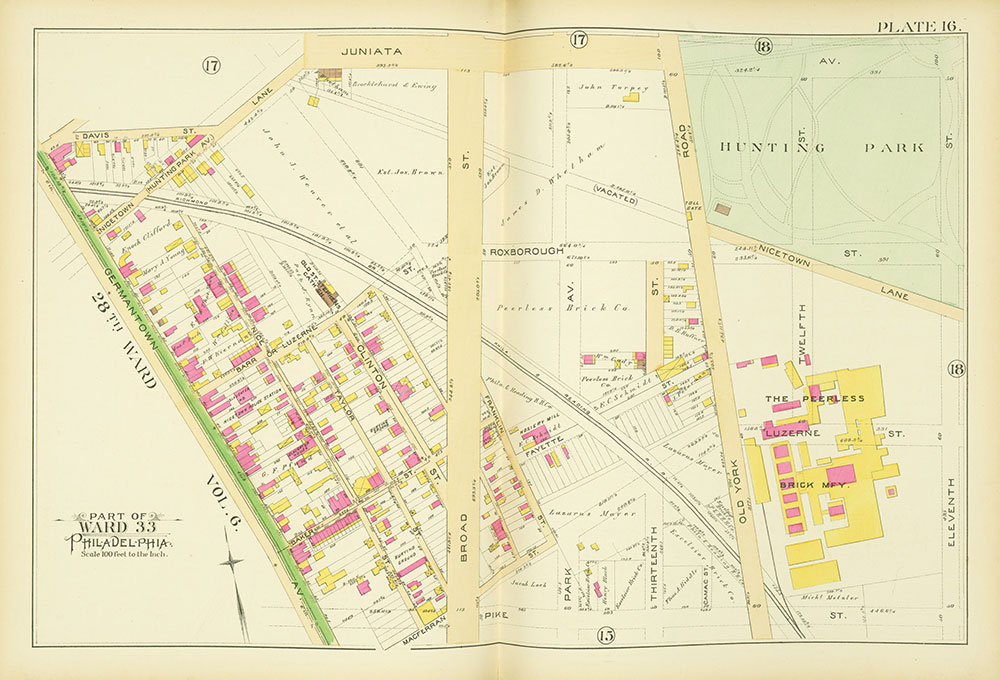 Atlas of the City of Philadelphia, Vol. 9, 25th & 33rd Wards, Plate 16