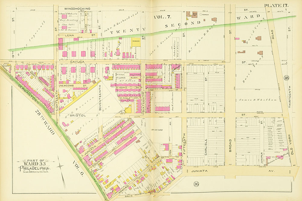 Atlas of the City of Philadelphia, Vol. 9, 25th & 33rd Wards, Plate 17