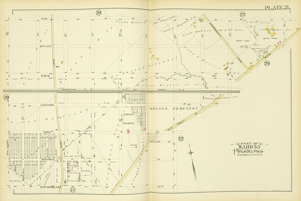 Atlas of the City of Philadelphia, Vol. 9, 25th & 33rd Wards, Plate 21
