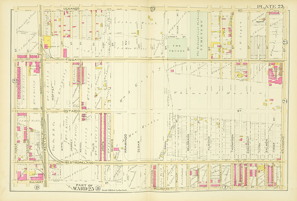 Atlas of the City of Philadelphia, Vol. 9, 25th & 33rd Wards, Plate 23