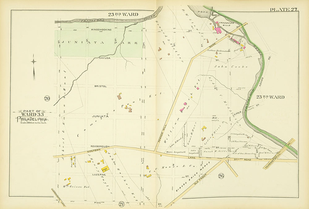 Atlas of the City of Philadelphia, Vol. 9, 25th & 33rd Wards, Plate 27