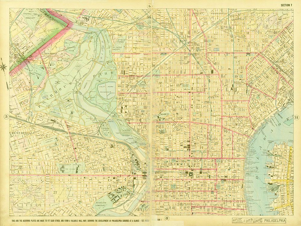 Baist's Map Showing the Development of the City and Suburbs of Philadelphia, 1897, Plate 7