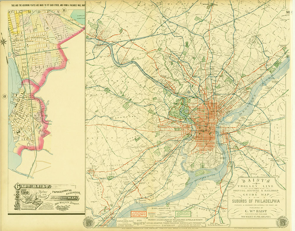 Baist's Map Showing the Development of the City and Suburbs of Philadelphia, 1897, Plate 12