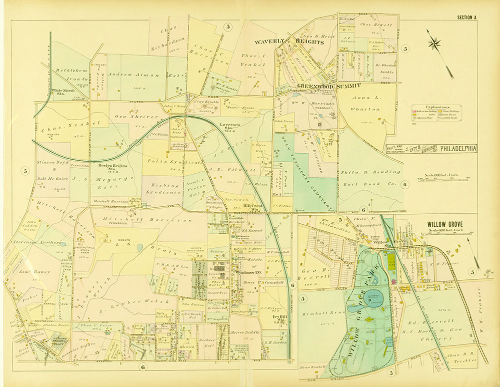 Baist's Map Showing the Development of the City and Suburbs of Philadelphia, 1897, Plate A