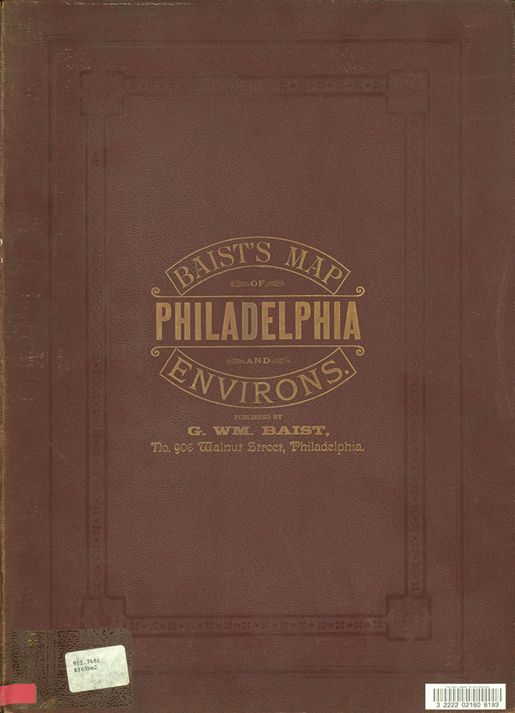 Map of Philadelphia and Environs, 1893, Cover