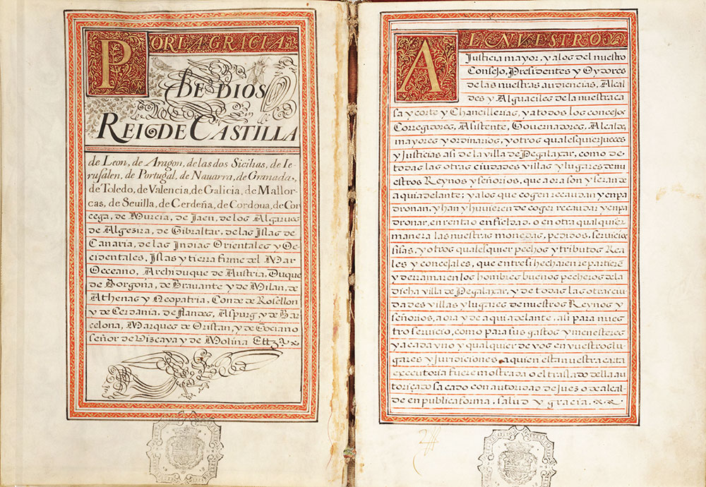 Carta executoria, in favor of Don Christoval de Bustoy y Biedma