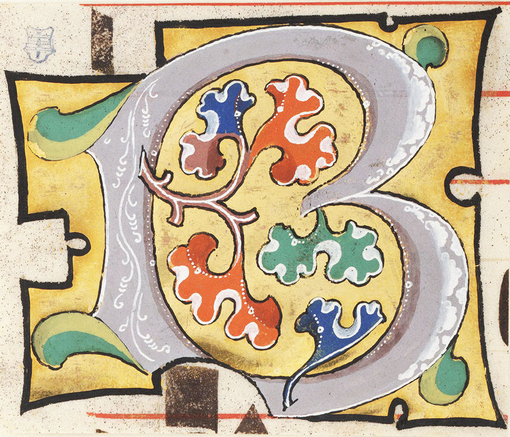 Decorated initial B