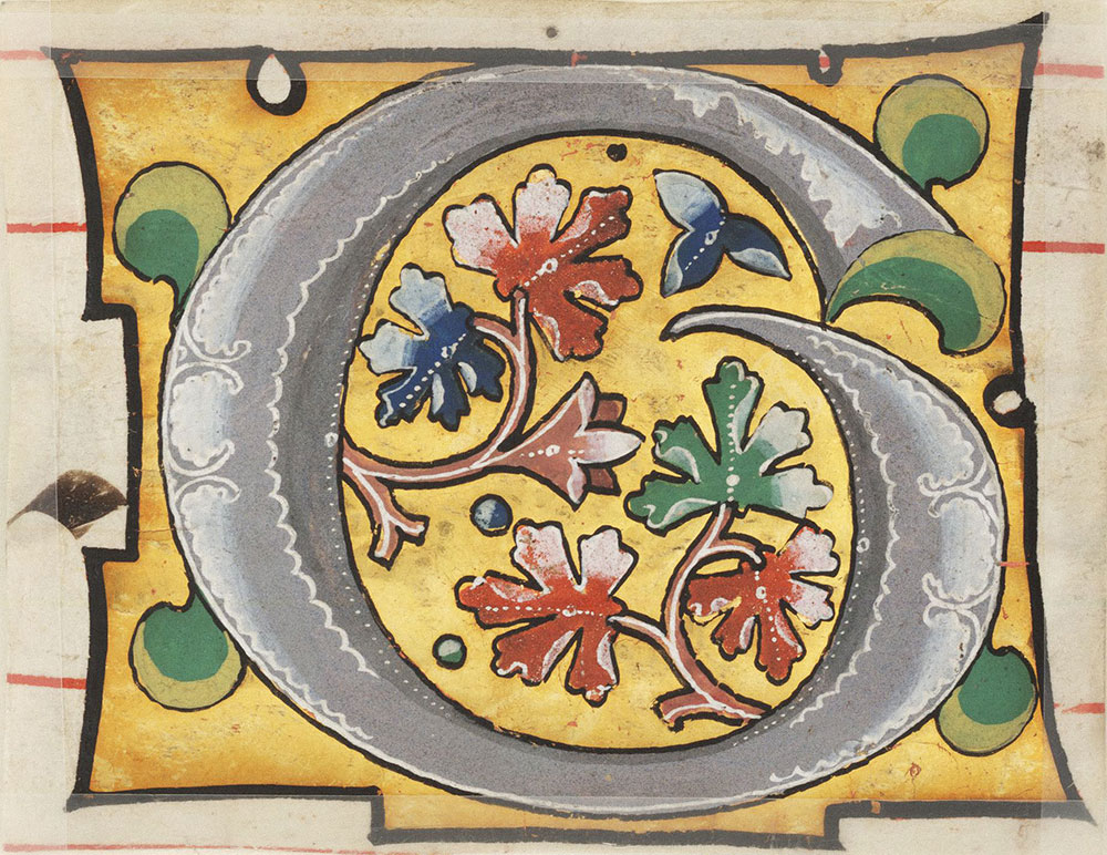 Decorated initial G