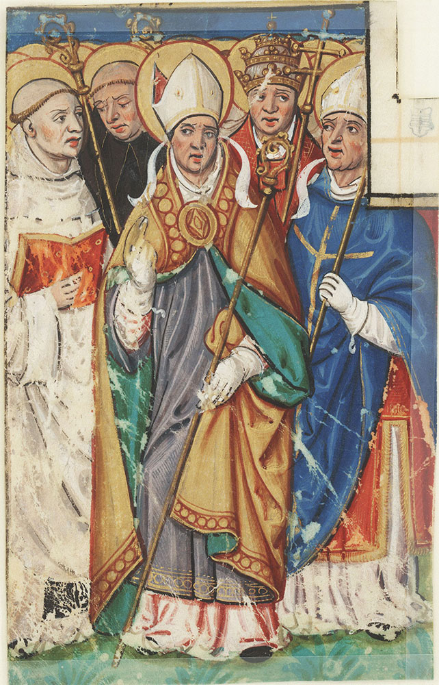Miniature depicting sainted clergy