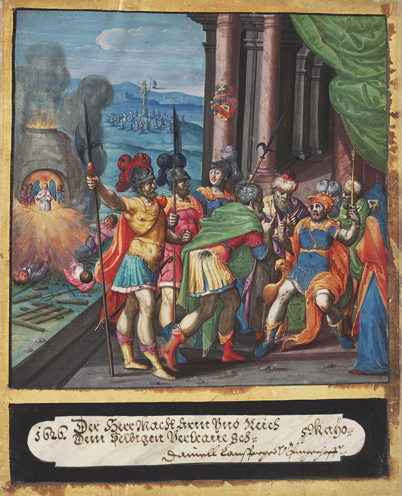 Miniature of Daniel interpreting the dream of Nebuchadnezzar