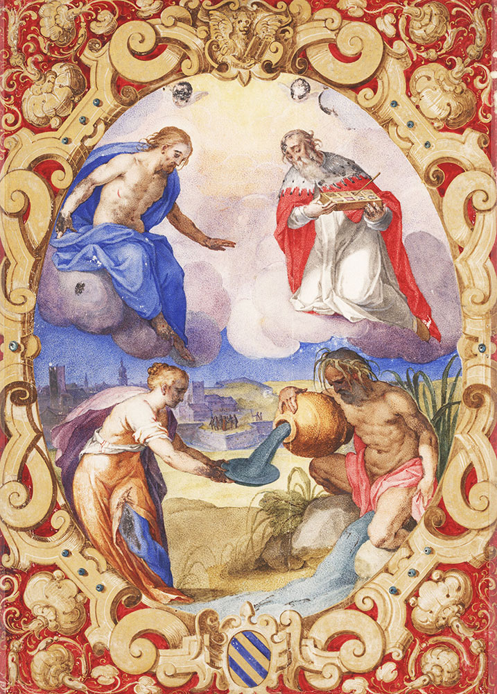 Frontispiece from a Dogale, with Contarini arms