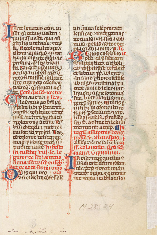Leaf from a breviary