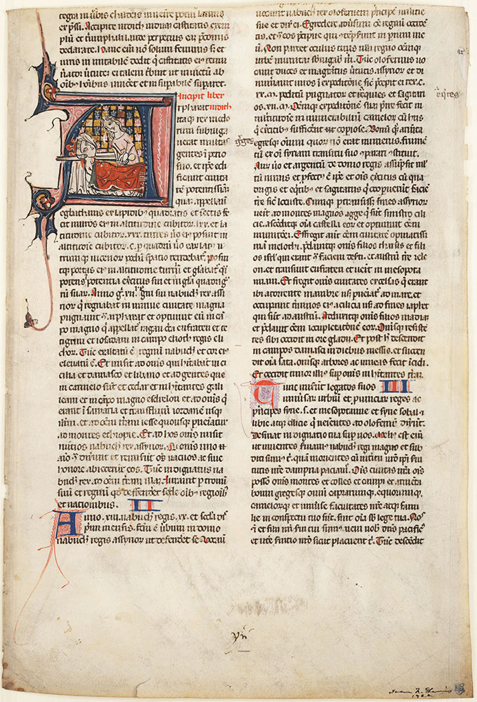 Initial A with Judith beheading Holofernes, beginning the Book of Judith