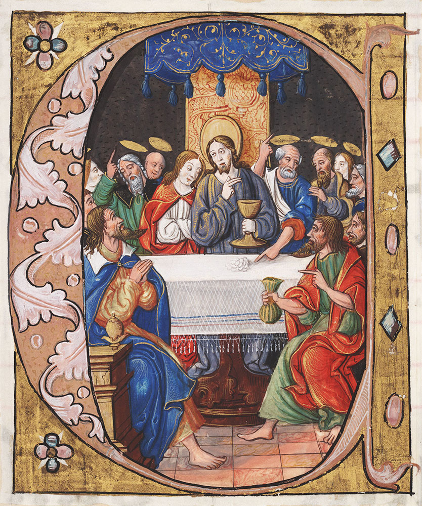 Initial C with the Last Supper