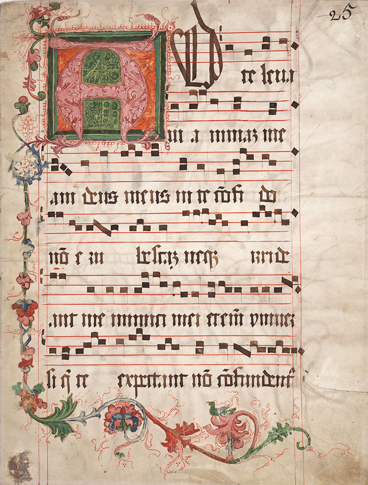 [Decorated Initial Music Fragment]