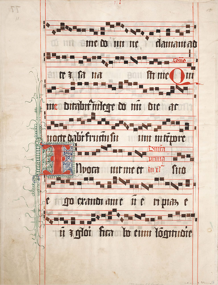 [Music Fragment with Decorated Initial]