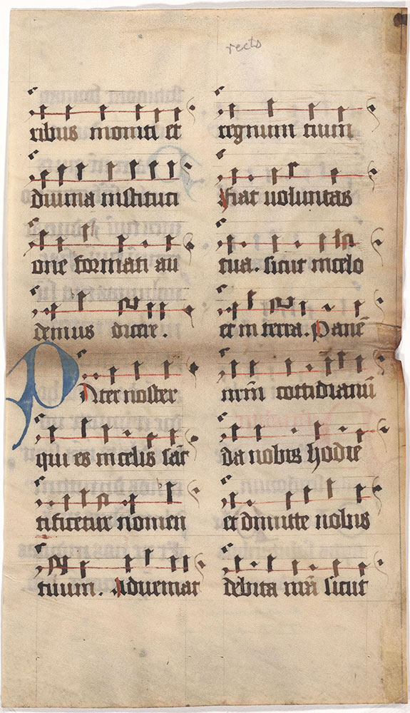 [Missal (Pater noster), with neumes]