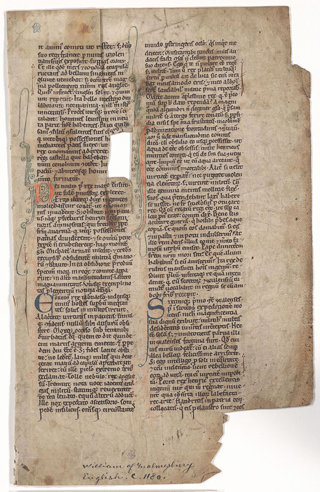 [Leaf from Historia Regum Anglorum]