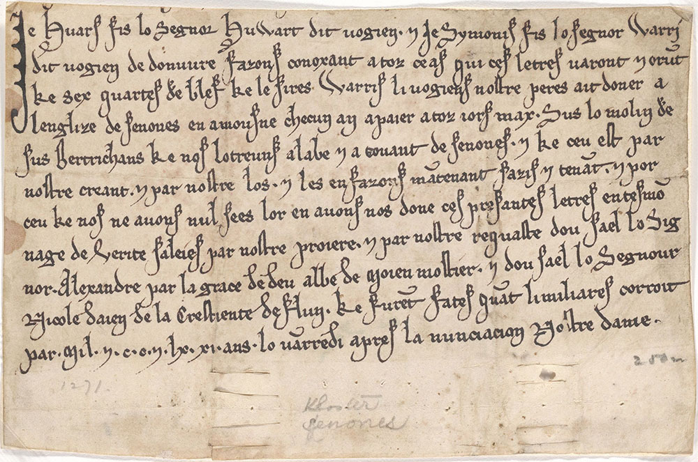 [Deed Recording a Grant (in French)]