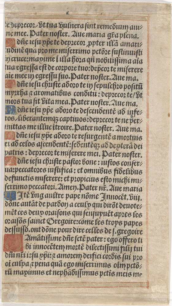 [Book of Hours?, in Latin and French (printed)]